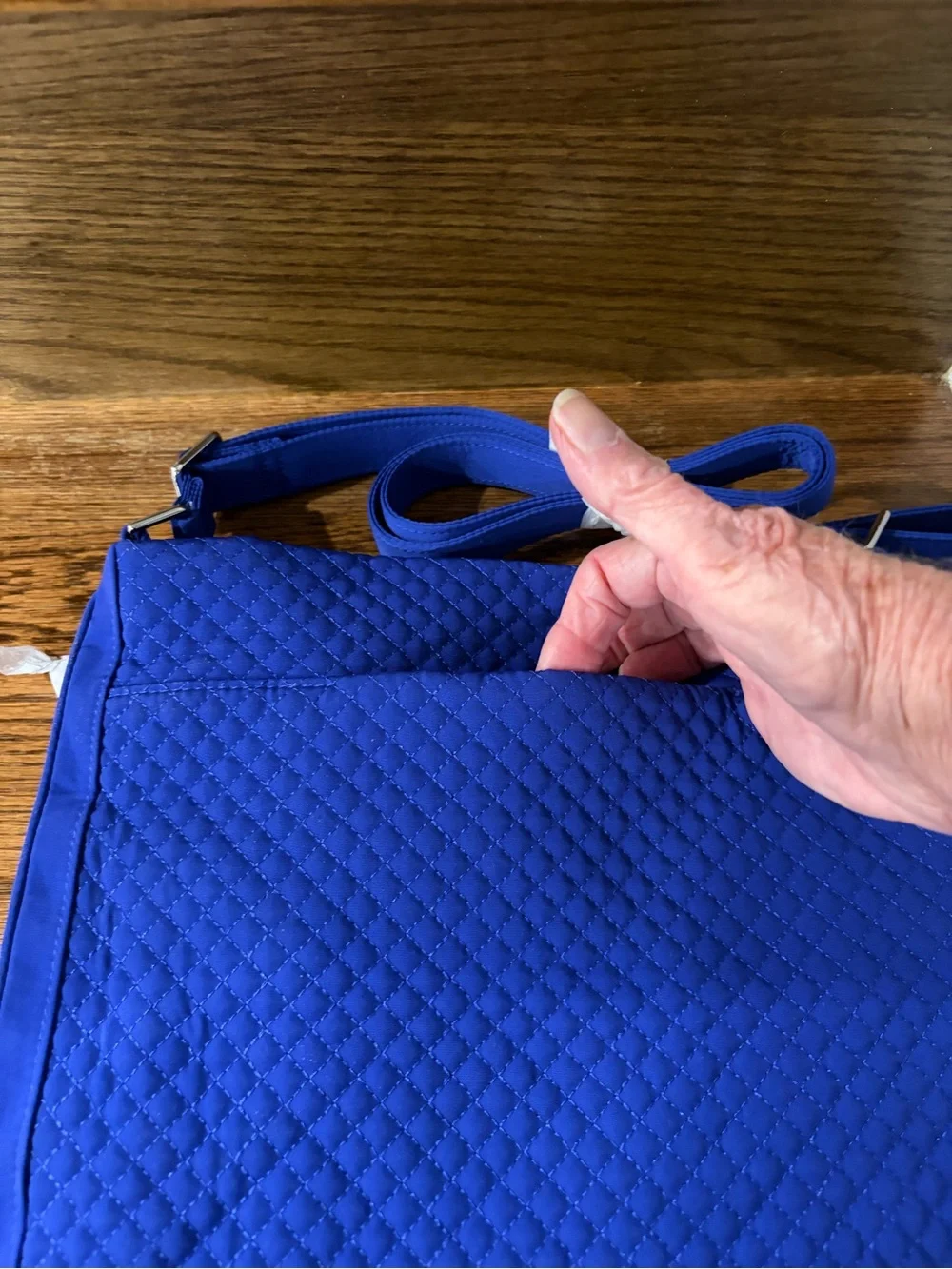 Vera Bradley Quilted Royal Blue Messenger Bag